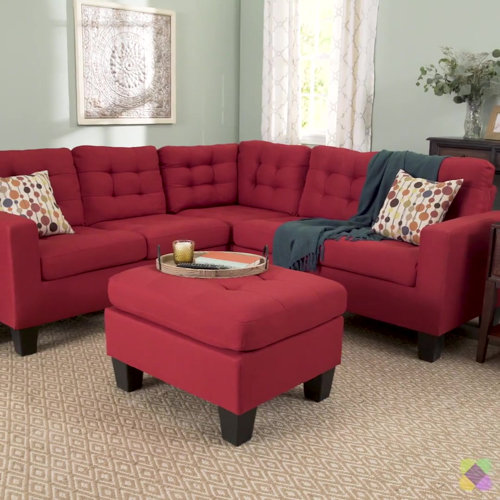 Andover Mills™ Pawnee 4 Piece Upholstered Sectional & Reviews Wayfair